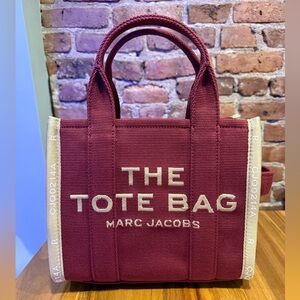 Marc Jacobs Red and Cream Canvas Tote